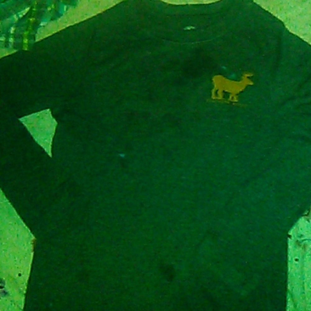 Whitetail deers gray long sleeve T-shirt.Boys S7